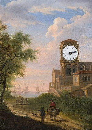 tableau horloge à musique