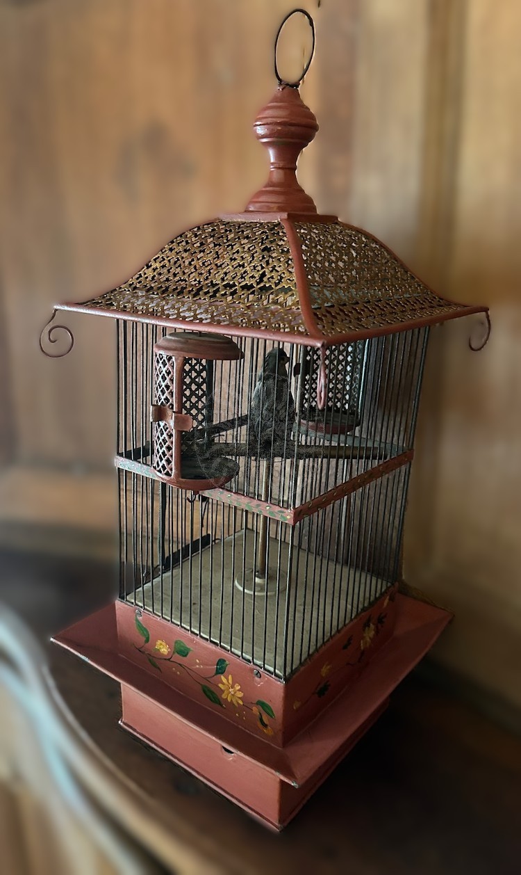 vase oiseau chanteur bontems