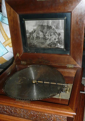 boite musique table disque polyphon couv